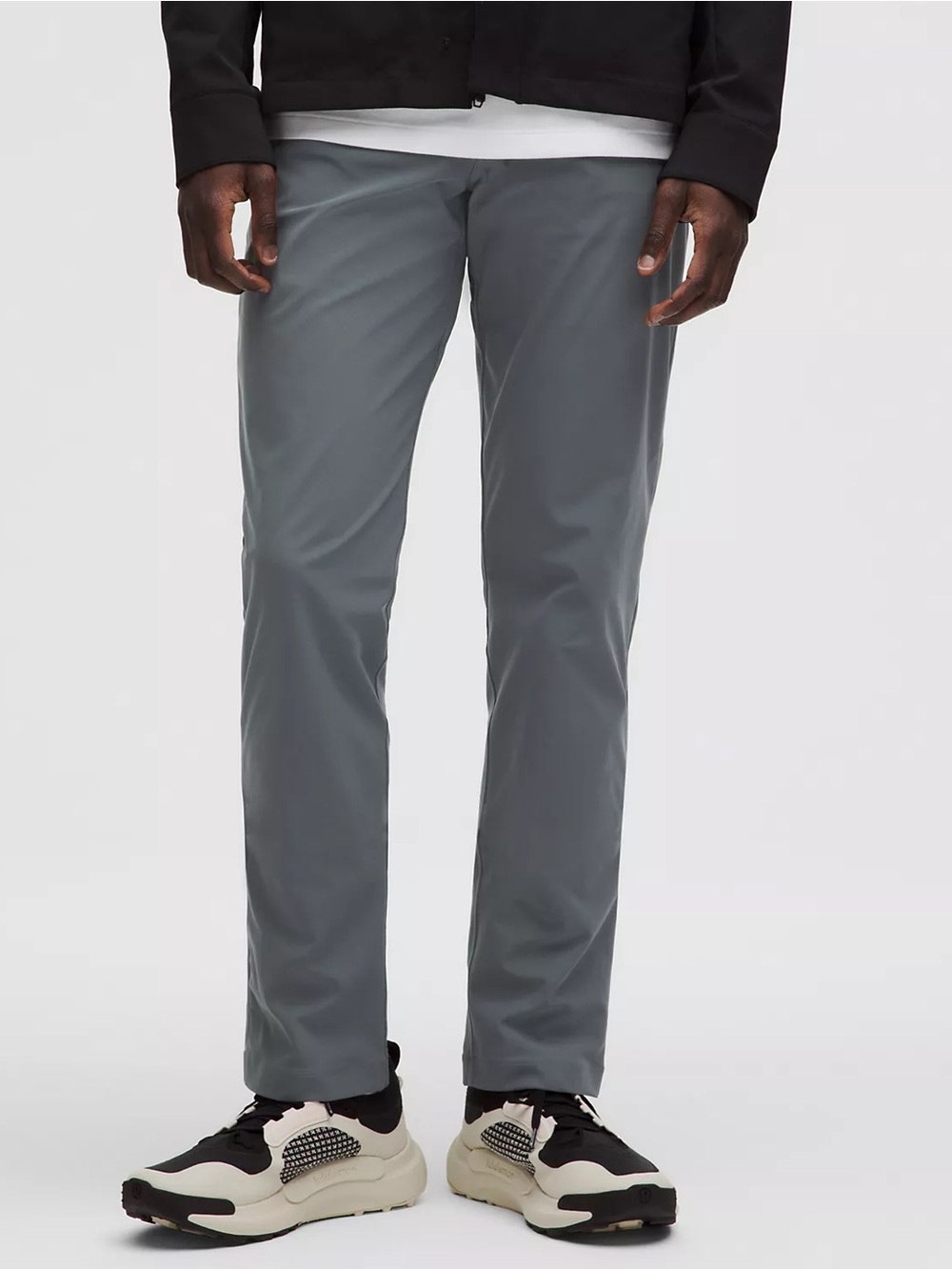 ABC Classic-Fit 5 Pocket Pant 28L Warpstreme in the color Oil Grey